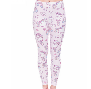 Zohra Unicorns Elegant Cozy High Waist Leggings
