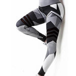 OL Printed Reflective Sport Yoga Pants Women Fitness Gym Leggings Running Compression Tights Quick Dry Sport Clothes Trousers