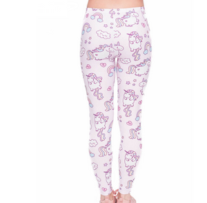 Zohra Unicorns Elegant Cozy High Waist Leggings