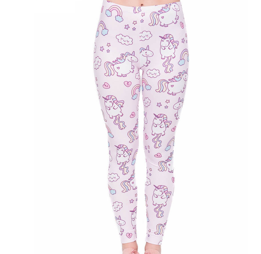 Zohra Unicorns Elegant Cozy High Waist Leggings