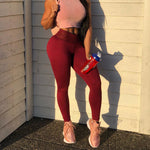 Hip-lifting yoga pants, solid color leggings